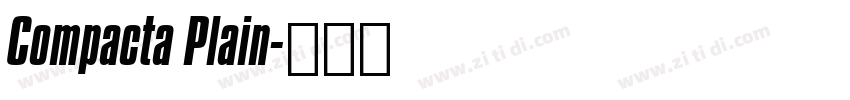 Compacta Plain字体转换